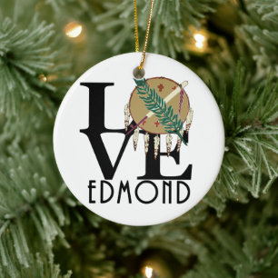 LIEBE Edmond Oklahoma Keramik Ornament