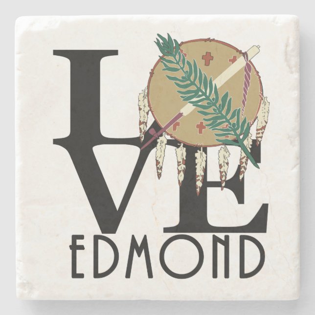 LIEBE Edmond Oklahoma Steinuntersetzer (Vorderseite)