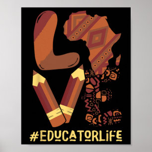 Liebe Educator Kostume Afrikanische Karte Proud Af Poster