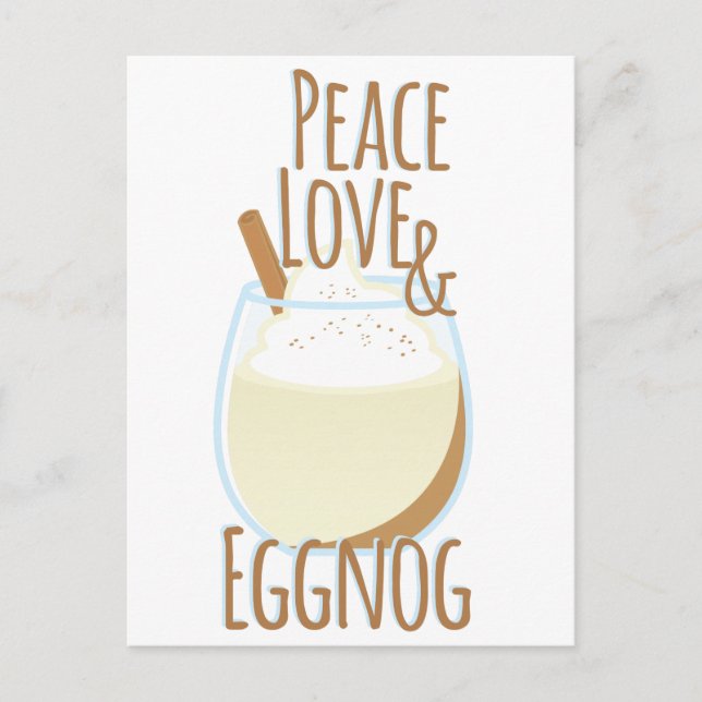 Liebe & Eggnog Postkarte (Vorderseite)