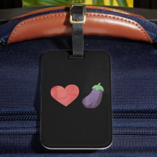 Liebe Eggplant Funny Gay LGBTQ Preis Gepäckanhänger