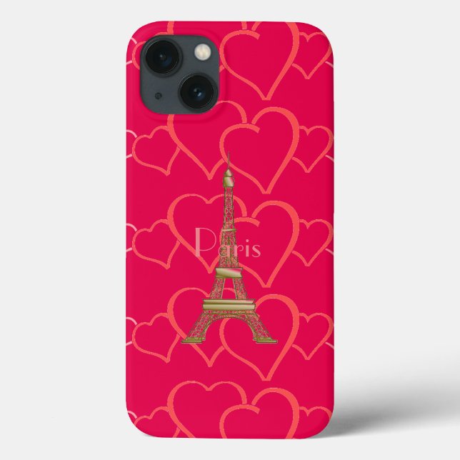 Liebe Eiffelturm Paris Case-Mate iPhone Hülle (Rückseite)