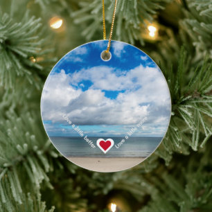 Liebe ein bisschen besser / mehr Herz-Erholungs-Sl Keramik Ornament