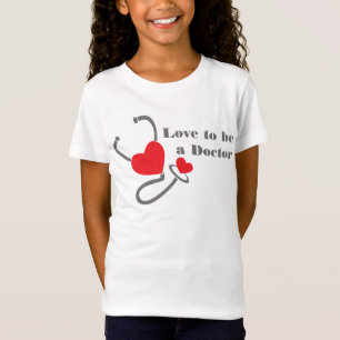 Liebe, ein Doktorstethoskop-Herz-T - Shirt zu sein