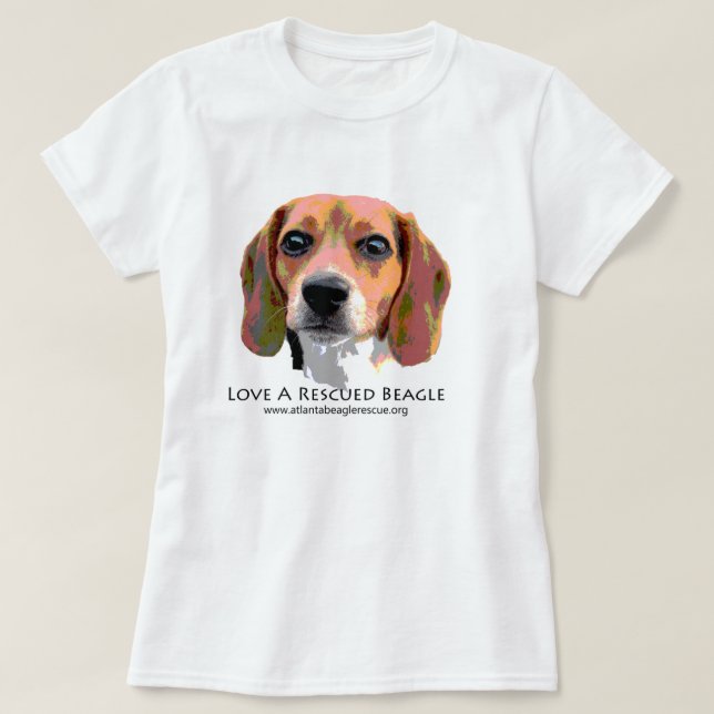 LIEBE EIN GERETTETER BEAGLE T-Shirt (Design vorne)