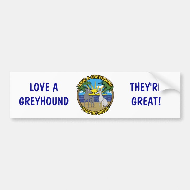 LIEBE EIN GROSSES HOUND SIE SIND GROSS AUTOAUFKLEBER (Vorne)