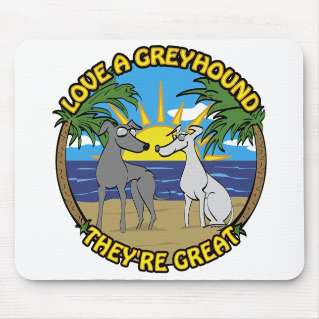 LIEBE EIN GROSSES HOUND SIE SIND GROSS MOUSEPAD (Vorne)