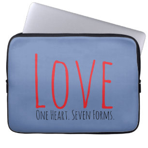 Liebe - Ein Herz. Sieben Formen Elektronik-Tasche Laptopschutzhülle