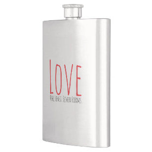 Liebe - Ein Herz. Sieben Formen Klassische Flasche Flachmann