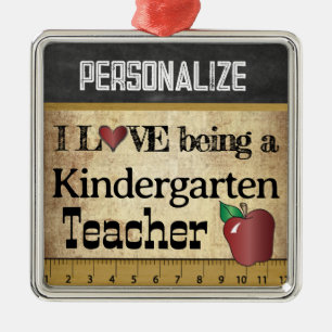 Liebe, ein Kindergartenlehrer zu sein Vintage Ornament Aus Metall