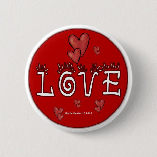 Liebe - Ein positives Wort Button