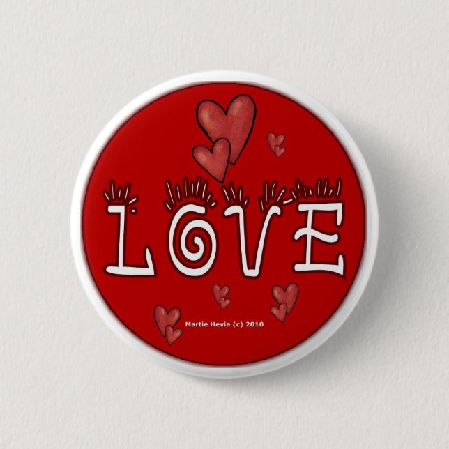 Liebe - Ein positives Wort Button (Vorderseite)