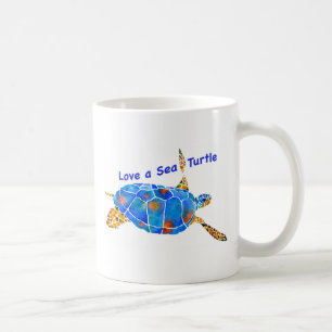 Liebe ein Seeschildkröte-Kaffeetasse Tasse