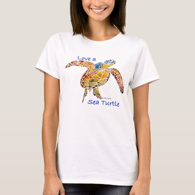 Liebe ein Seeschildkröte-T-Shirt T-Shirt (Vorderseite)
