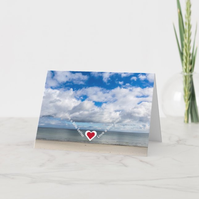 Liebe ein wenig besser / mehr personalisieren Wohl Karte (Vorderseite)