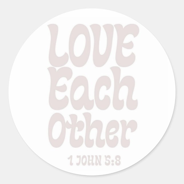Liebe einander Aufkleber, Einladung Hochzeit, Glau Runder Aufkleber (Vorderseite)