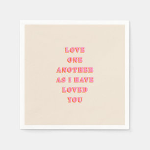 Liebe einander John 13 34 Bible Verse Scripture Serviette
