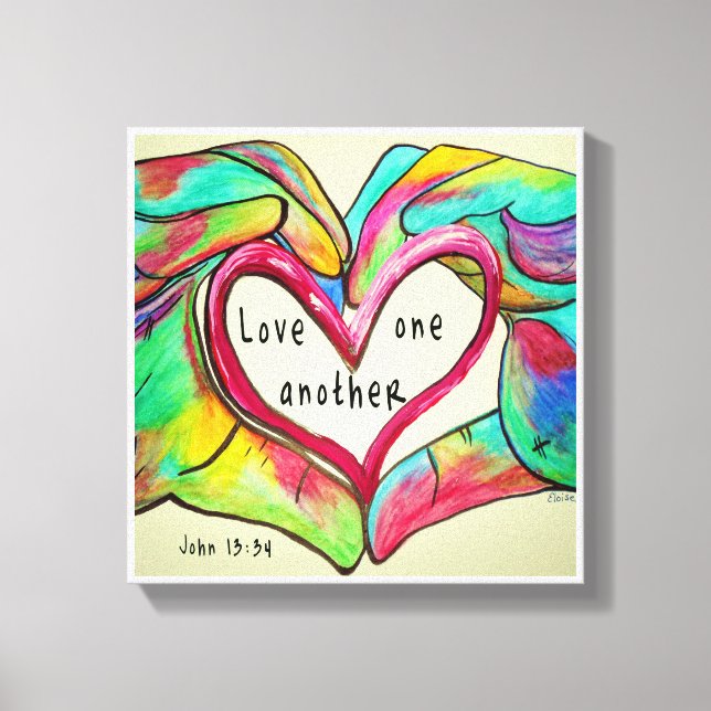 LIEBE EINANDER LEINWANDDRUCK (Vorderseite)