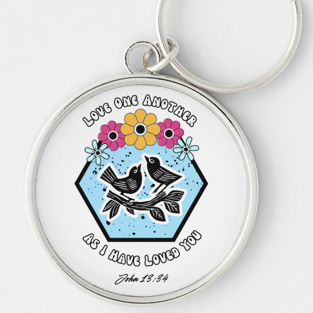 Liebe einander, wie ich dich geliebt habe, John 13 Schlüsselanhänger (Vorne)