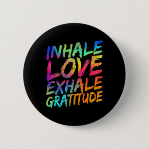 Liebe Einatmen Dankbarkeit Ausatmen Yoga Meditatio Button