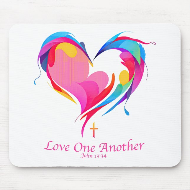 Liebe eine andere Bibel Verse John 1334 Mousepad (Vorne)