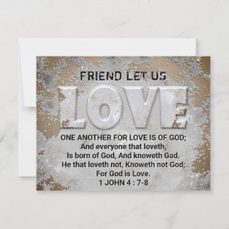 Liebe Eine andere Schrift Verse 1 John 4:7-8 Karte