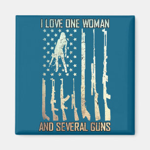Liebe eine Frau mehrere Waffen patriotischer Ehema Magnet