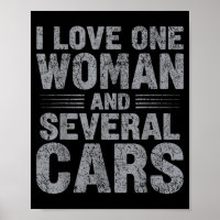 Liebe eine Frau und mehrere lustige Auto-Typ Grafi