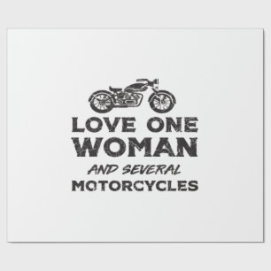 Liebe eine Frau und mehrere Motorräder Essential Geschenkpapier