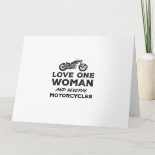 Liebe eine Frau und mehrere Motorräder Essential Karte
