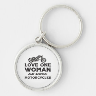 Liebe eine Frau und mehrere Motorräder Essential Schlüsselanhänger