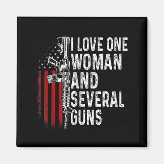 Liebe eine Frau und mehrere Waffen Lustiger Eheman Magnet