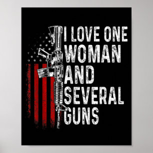 Liebe eine Frau und mehrere Waffen Lustiger Eheman Poster