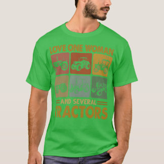 Liebe eine Frau und mehrere Zugmaschinen T-Shirt