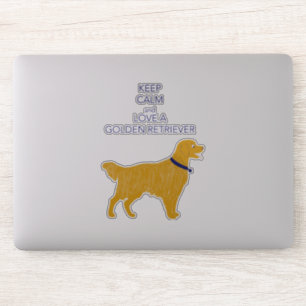Liebe einen Golden Retriever Aufkleber