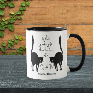 Liebe einer Katze - Charles Dickens zitiert Tasse