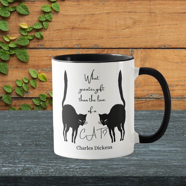 Liebe einer Katze - Charles Dickens zitiert Tasse (Cat Lovers Charles Dickens Mug)