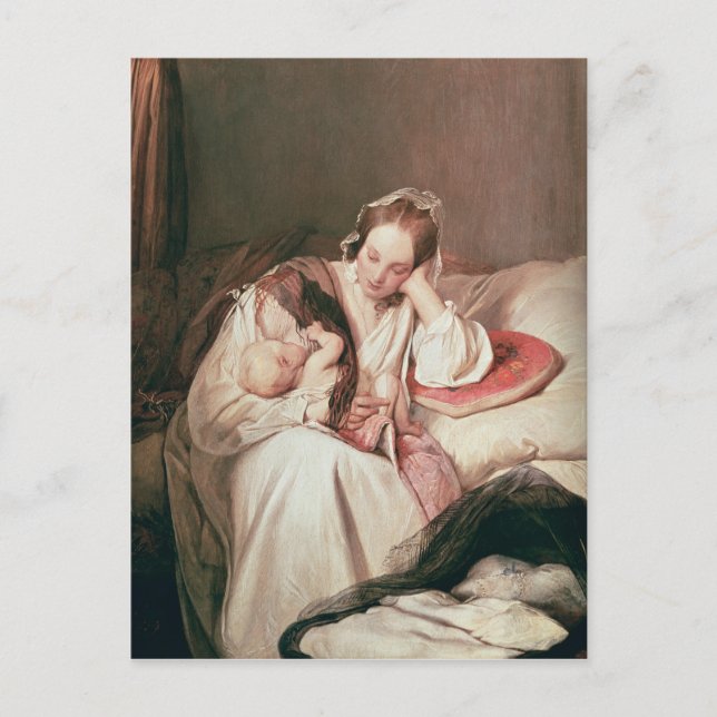 Liebe einer Mutter, 1839 Postkarte (Vorderseite)