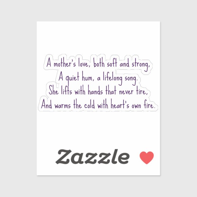 Liebe einer Mutter Aufkleber (Blatt)