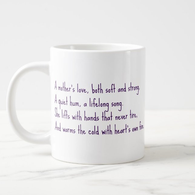 Liebe einer Mutter Jumbo-Tasse (Links)