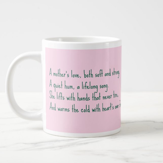 Liebe einer Mutter Jumbo-Tasse (Links)