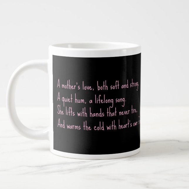 Liebe einer Mutter Jumbo-Tasse (Links)