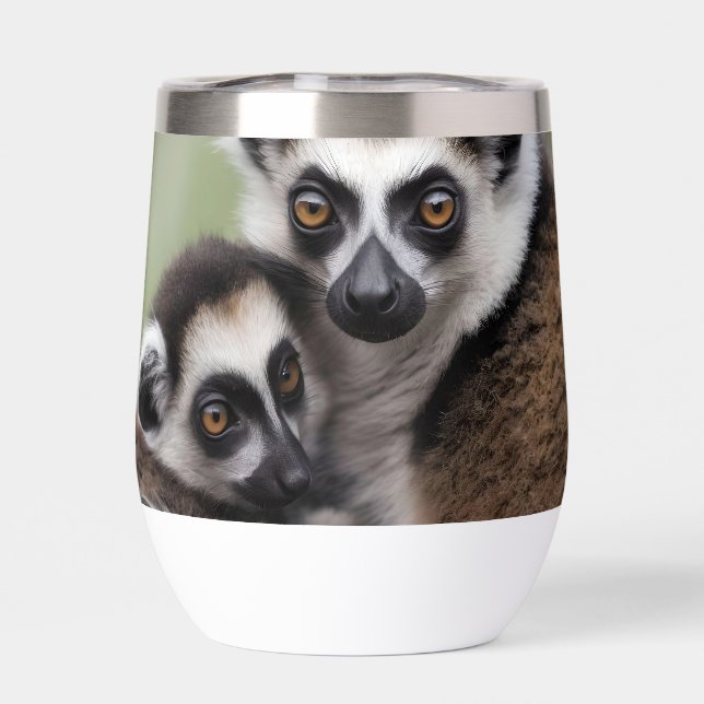 **"Liebe einer Mutter: Mama und Baby Lemur Cuddlin (Rückseite)