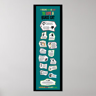 Liebe eines Black Cat Discount Tiny Infographic Po Poster