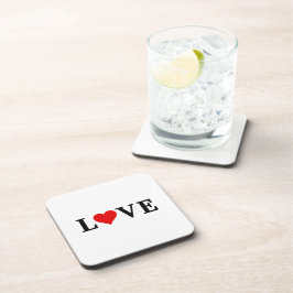 LIEBE Einfaches Minimalistisches Elegant Getränkeuntersetzer