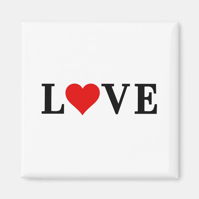 LIEBE Einfaches Minimalistisches Elegant Magnet (Vorne)