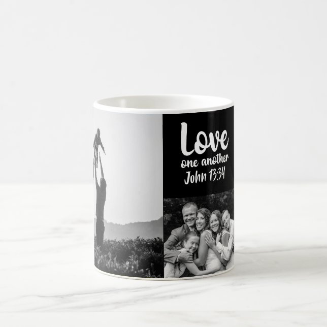 Liebe Eins John 13:34 personalisierte Umarmung Kaffeetasse (Mittel)