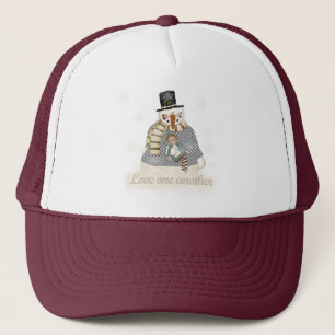 Liebe Eins Snowman T - Shirt und Geschenke Truckerkappe