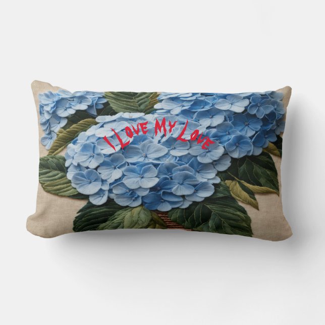 Liebe Einzigartige Luxus-Kissen mit lebendigem Kis Lendenkissen (Vorderseite)