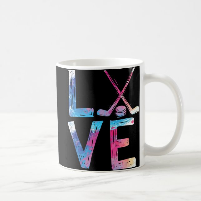Liebe Eishockey Girls Hockey Geschenke Eishockey Kaffeetasse (Rechts)